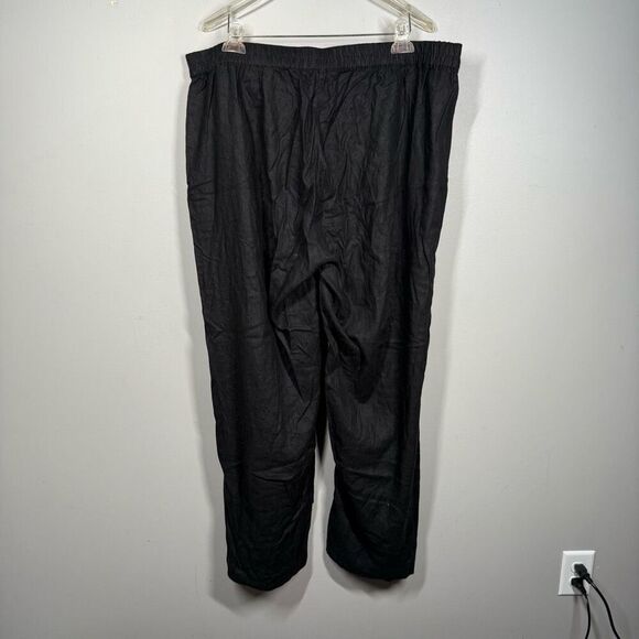 Soft Surroundings Sonoma linen blend wide leg pants button side accent plus size - Picture 9 of 12